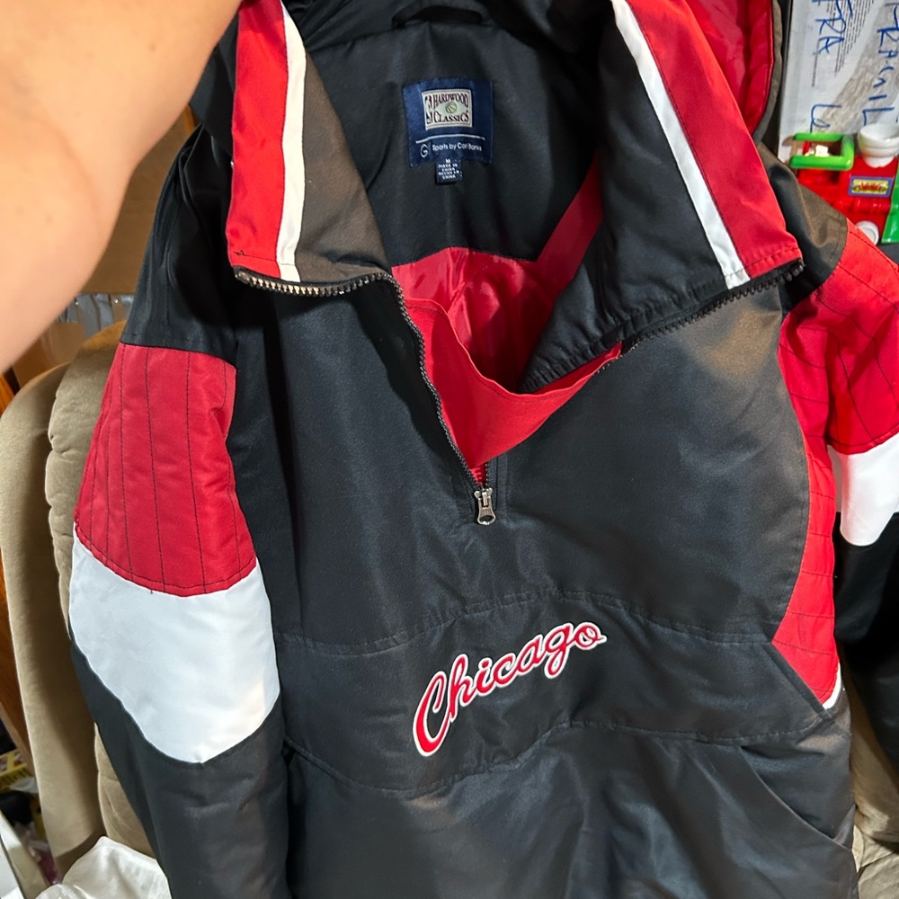 New Vintage Y2K GIII Carl Banks NBA Chicago Bulls Windy City Harwood Classics